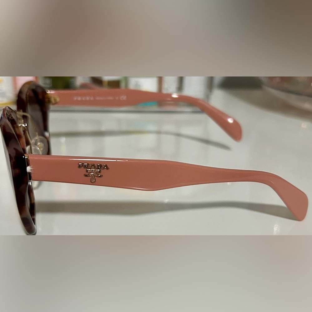 Prada Women's Brown Hexagonal Sunglasses - Picture 7 of 8